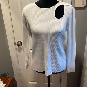 Carmen Marc Valvo cutout knit long sleeve